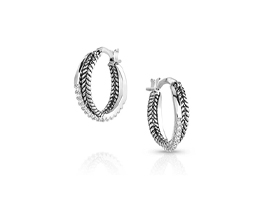 Montana Silversmiths® Crystal Crossover Hoop Earrings