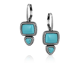Montana Silversmiths® Split Decision Turquoise Earrings
