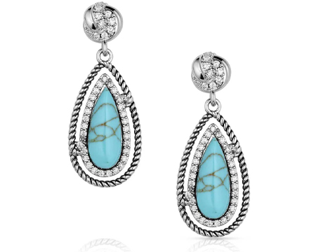 Montana Silversmiths® Tied & True Turquoise Earrings