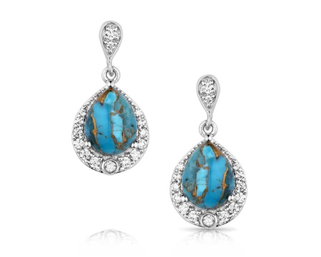 Montana Silversmiths® Blue River Turquoise Earrings