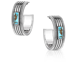 Montana Silversmiths® Turquoise Sky Hoop Earrings