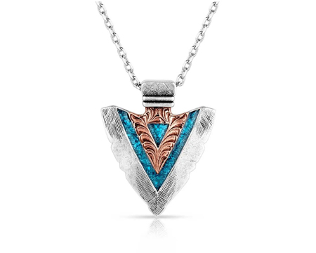 Montana Silversmiths® Inner Light Turquoise Arrowhead Necklace
