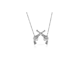 Montana Silversmiths® Crossed Pistols Pendant