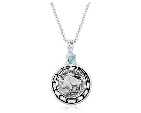 Montana Silversmiths® Round Buffalo Plains Necklace