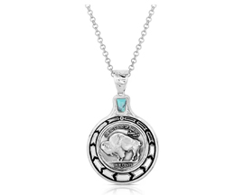 Montana Silversmiths® Round Buffalo Plains Necklace