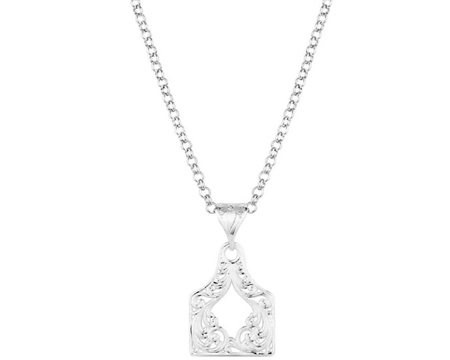 Montana Silversmiths® Cow Tag Silver Necklace