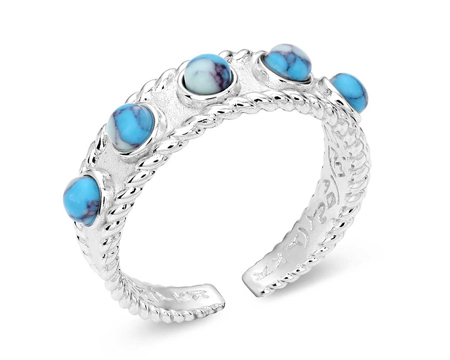 Montana Silversmiths® Pebbled Turquoise Wrap Ring