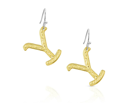 Montana Silversmiths® The Yellowstone Hanging Y Earrings