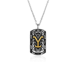 Montana Silversmiths® Yellowstone Strong Dog Tag Necklace
