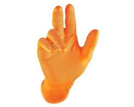 Nitrile Gloves - Orange Large 6 mil