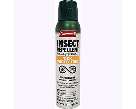 Coleman® 4 oz. Insect Repellent High & Dry 25% Deet Tick Protection Spray