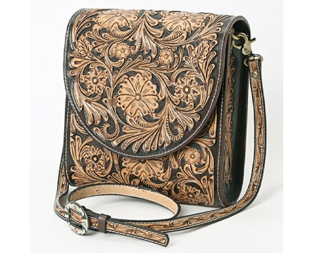 American Darling Hand Tooled Leather Crossbody Bag
