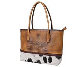 American Darling Hair On Full Grain Genuine Leather Tote