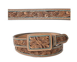American Darling Tooled Leather Belt Men and Women