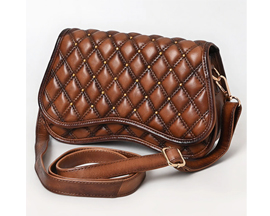 American Darling Western Quilted Studded Leather Handbag