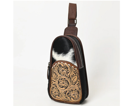 American Darling Hand Tooled Genuine Western Leather Sling Bag
