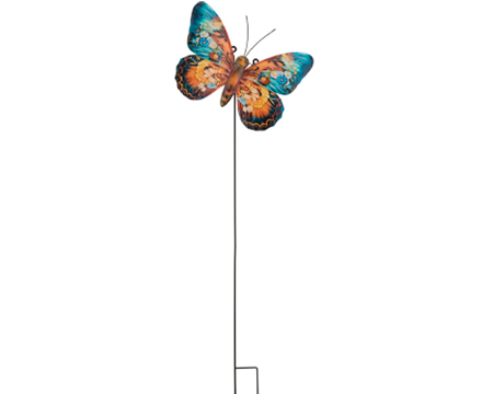 Butterfly Stake/Wall Art - Medium Blue