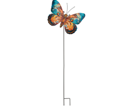 Butterfly Stake/Wall Art - Medium Blue