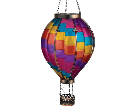 Rainbow Stripe Hot Air Balloon Solar Lantern XL