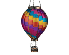 Rainbow Stripe Hot Air Balloon Solar Lantern XL
