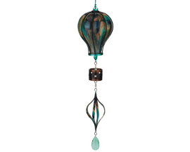 Solar Hot Air Balloon Spinner - Green