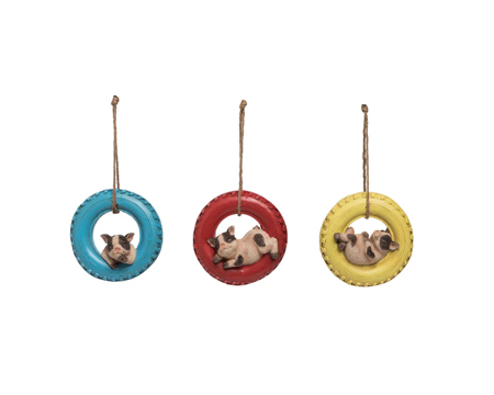 Pig In Tire Swing Set