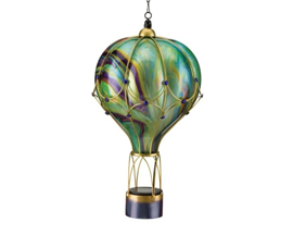 Hot Air Balloon Solar Lantern - Large Green