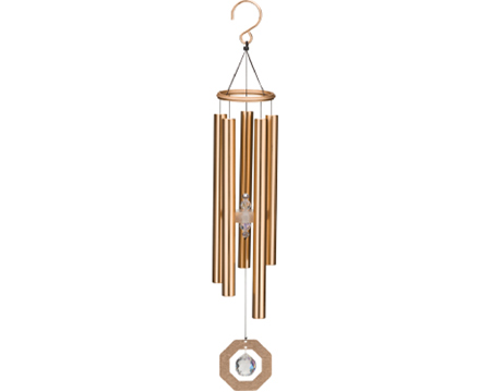 Zen Crystal Chime - Gold