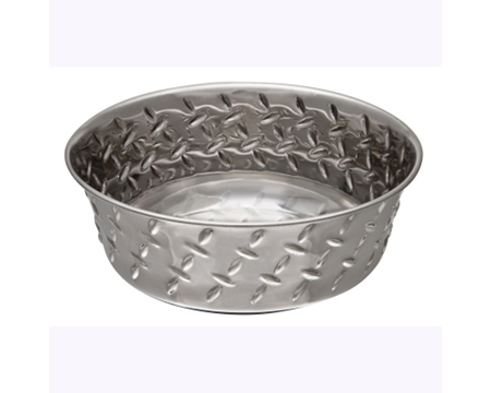 Loving Pets® Diamond Plated Dog Bowl