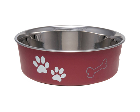Loving Pets® Large Bella Dog Bowl - Merlot