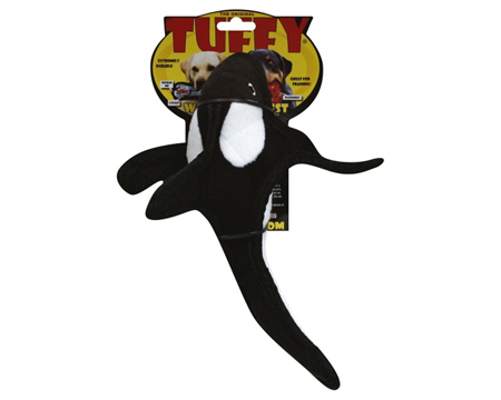 Tuffy&reg; Ocean Creature Killer Whale Plush Squeaky Dog Toy