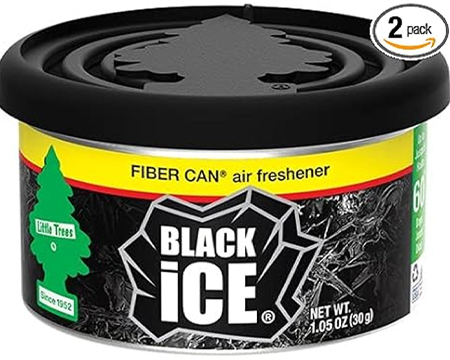 Little Trees Black Ice® Fiber Can® Car Freshener