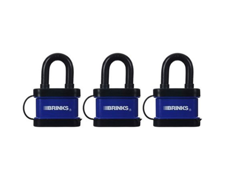 Brinks® 40MM 3-Pack Laminated Steel Weather Resistant Padlock