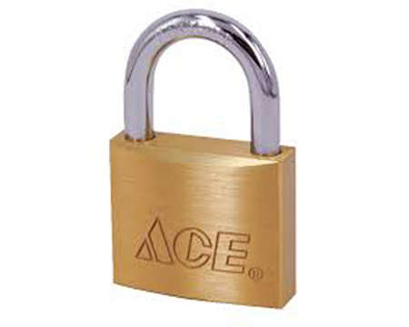 Ace® .75 in. Brass Double Locking Padlock 