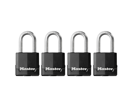 Master Lock® 1.75 in. 4-Pack Outdoor Key Weather Resistant Padlock