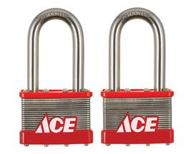 Ace® 1.5 in. 2-Pack Stainless Steel 4-Pin Cylinder Padlock