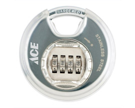 Ace® 3.25 in. Stainless Steel Pin Cylinder Disk Padlock