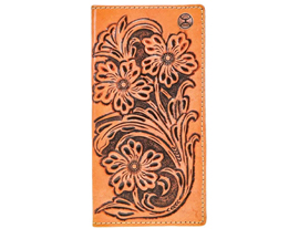 Hooey All Over Hand-Tooled Leather Wallet
