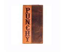 Hooey Punchy Cracked Bison Leather Bifold Wallet