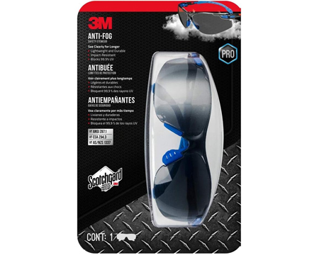 3M Scotchgard Safety Glasses Black/Blue