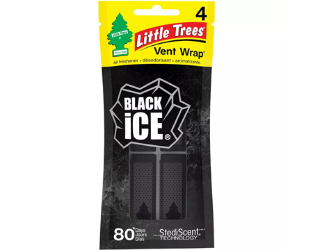Little Trees® Vent Wrap® Black Ice 4 Pack