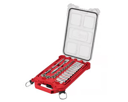 Milwaukee Packout Mechanics Ratchet & Socket Set