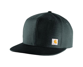 Carhartt® Adult's Firm Duck Flat Brim Cap - Black