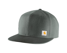 Carhartt® Adult's Firm Duck Flat Brim Cap - Grey