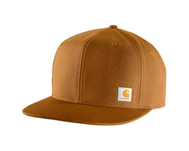 Carhartt® Adult's Firm Duck Flat Brim Cap - Carhartt Brown