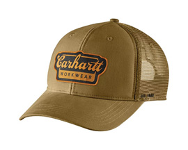 Carhartt® Adult's Twill Mesh-Back Script Patch Cap - Green