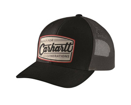 Carhartt® Adult's Canvas Mesh-Back Built Patch Cap - Black