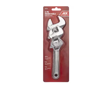 ACE® Adjustable Wrench Set