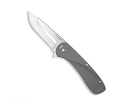 Outdoor Edge® 3 in. Razor Anodized Aluminum Handle Spring Assist Knife - Cool Grey