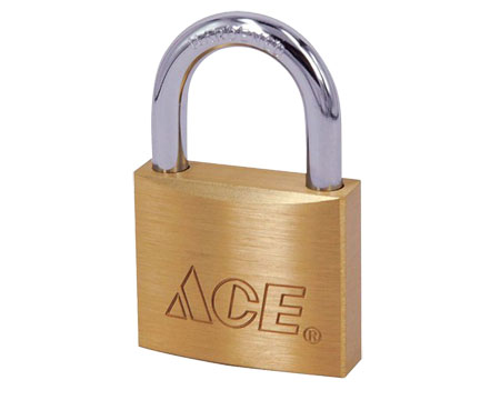Ace® 1.25 in. Brass Double Locking Padlock